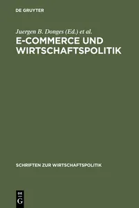 E-Commerce und Wirtschaftspolitik_cover