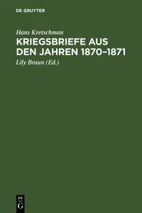 Kriegsbriefe aus den Jahren 1870–1871_cover