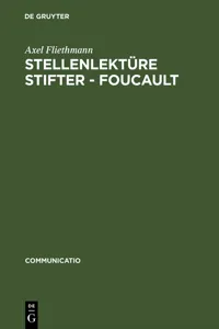 Stellenlektüre Stifter - Foucault_cover