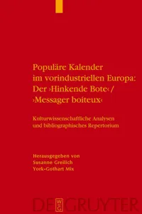 Populäre Kalender im vorindustriellen Europa: Der 'Hinkende Bote'/'Messager boiteux'_cover