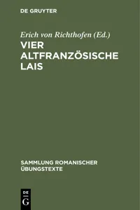 Vier altfranzösische Lais_cover