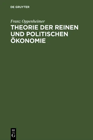 Theorie der reinen und politischen Ökonomie