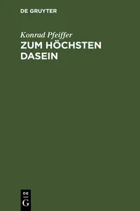 Zum höchsten Dasein_cover