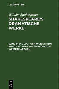 Die lustigen Weiber von Windsor. Titus Andronicus. Das Wintermärchen_cover