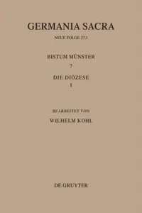 Die Bistümer der Kirchenprovinz Köln. Das Bistum Münster 7,1: Die Diözese_cover