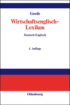 Wirtschaftsenglisch-Lexikon