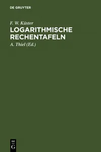 Logarithmische Rechentafeln_cover