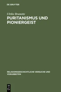 Puritanismus und Pioniergeist_cover