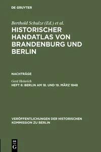 Berlin am 18. und 19. März 1848_cover