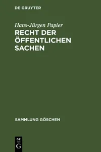 Recht der öffentlichen Sachen_cover