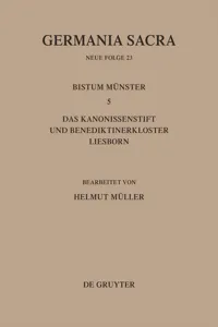 Die Bistümer der Kirchenprovinz Köln. Das Bistum Münster 5. Das Kanonissenstift und Benediktinerkloster Liesborn_cover