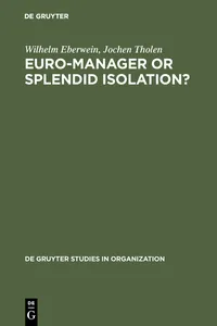 Euro-Manager or Splendid Isolation?_cover