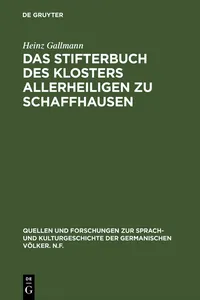 Das Stifterbuch des Klosters Allerheiligen zu Schaffhausen_cover