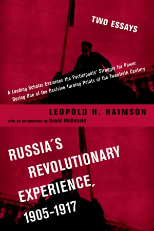 Russia's Revolutionary Experience, 1905-1917