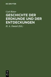 Geschichte der Erdkunde und der Entdeckungen_cover