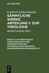 Die praktische Theologie nach den Grundsätzen der evangelischen Kirche im Zusammenhange dargestellt_cover