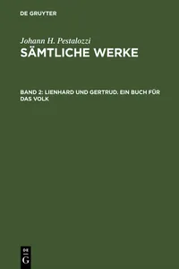 Lienhard und Gertrud. Ein Buch für das Volk_cover