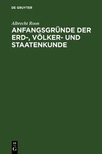 Anfangsgründe der Erd-, Völker- und Staatenkunde_cover