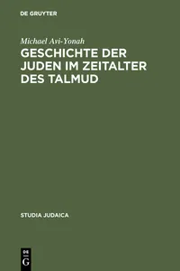 Geschichte der Juden im Zeitalter des Talmud_cover