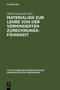 Materialien zur Lehre von der verminderten Zurechnungsfähigkeit_cover