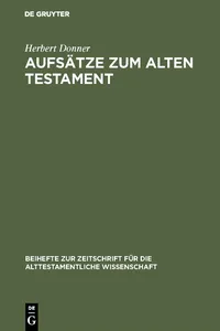 Aufsätze zum Alten Testament_cover