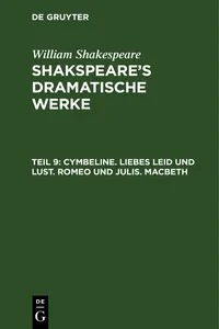 Cymbeline. Liebes Leid und Lust. Romeo und Julia. Macbeth_cover