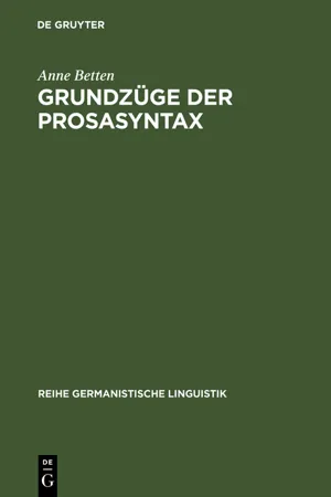 Grundzüge der Prosasyntax