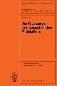 Die Wüstungen des ausgehenden Mittelalters_cover