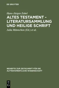 Altes Testament - Literatursammlung und Heilige Schrift_cover