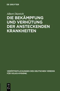 Die Bekämpfung und Verhütung der ansteckenden Krankheiten_cover