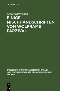 Einige Mischhandschriften von Wolframs Parzival_cover