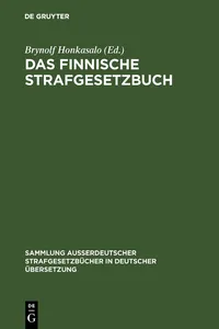 Das Finnische Strafgesetzbuch_cover