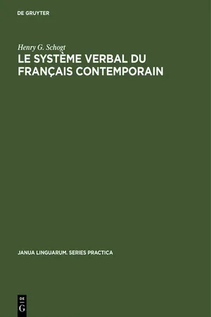 Le système verbal du français contemporain