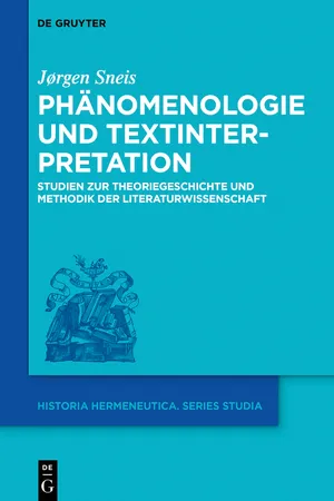 Phänomenologie und Textinterpretation