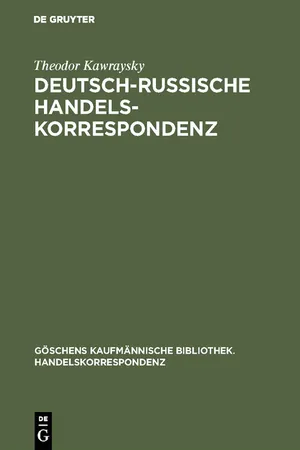 Deutsch-russische Handelskorrespondenz