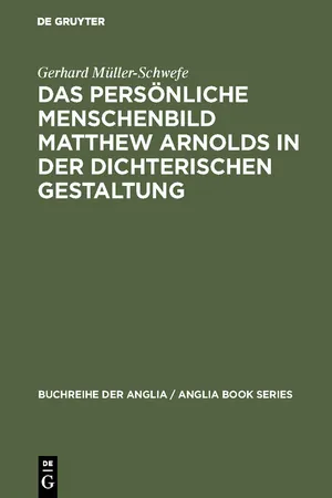 Das persönliche Menschenbild Matthew Arnolds in der dichterischen Gestaltung