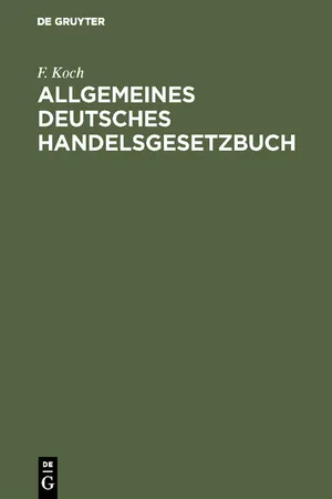 Allgemeines deutsches Handelsgesetzbuch