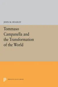 Tommaso Campanella and the Transformation of the World_cover