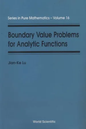 Boundary Value Problems For Analytic Functions