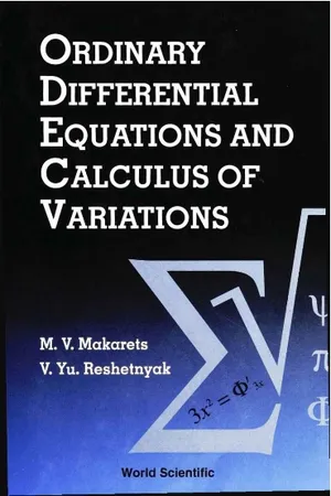 Ordinary Differential Equations And Calculus Of Variations