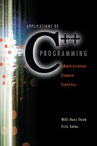 Applications Of C++ Programming: Administration, Finance And Statistics_cover