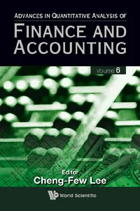 Advances In Quantitative Analysis Of Finance And Accounting_cover