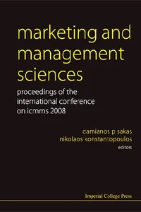 Marketing And Management Sciences - Proceedings Of The International Conference On Icmms 2008_cover