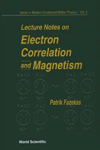 Lecture Notes On Electron Correlation And Magnetism_cover