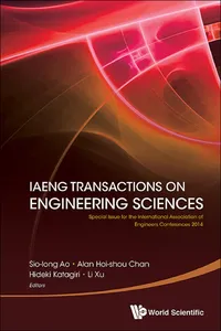 Iaeng Transactions On Engineering Sciences: Special Issue For The International Association Of Engineers Conferences 2014_cover