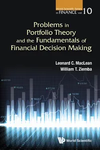 Problems in Portfolio Theory and the Fundamentals of Financial Decision Making_cover