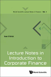 Lecture Notes in Introduction to Corporate Finance_cover