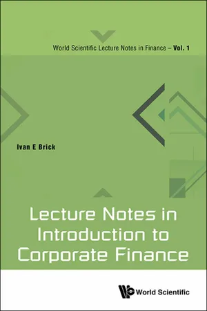 Lecture Notes in Introduction to Corporate Finance