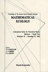 Mathematical Ecology - Proceedings Of The Autumn Course Research Seminars International Ctr For Theoretical Physics_cover