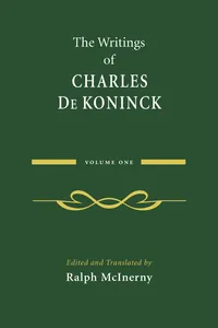 The Writings of Charles De Koninck_cover